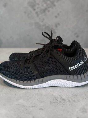 Reebok Women's ZPrint Run Black Mesh Running Shoes - Size 10 (V70859)